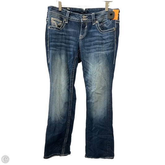 Jeans Flared By Vigoss In Blue Denim, Size: 14