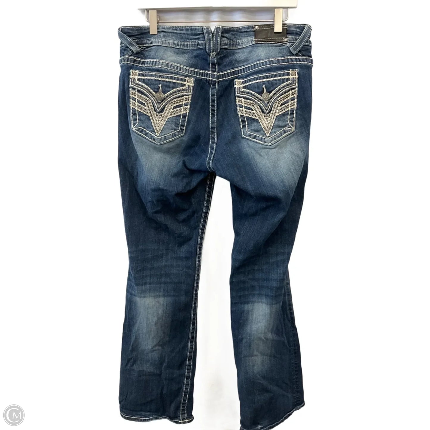 Jeans Flared By Vigoss In Blue Denim, Size: 14