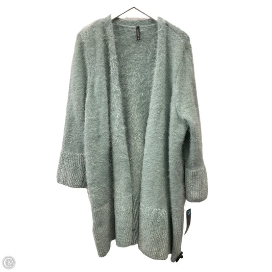 Sweater Cardigan By Massini In Green, Size: 3x