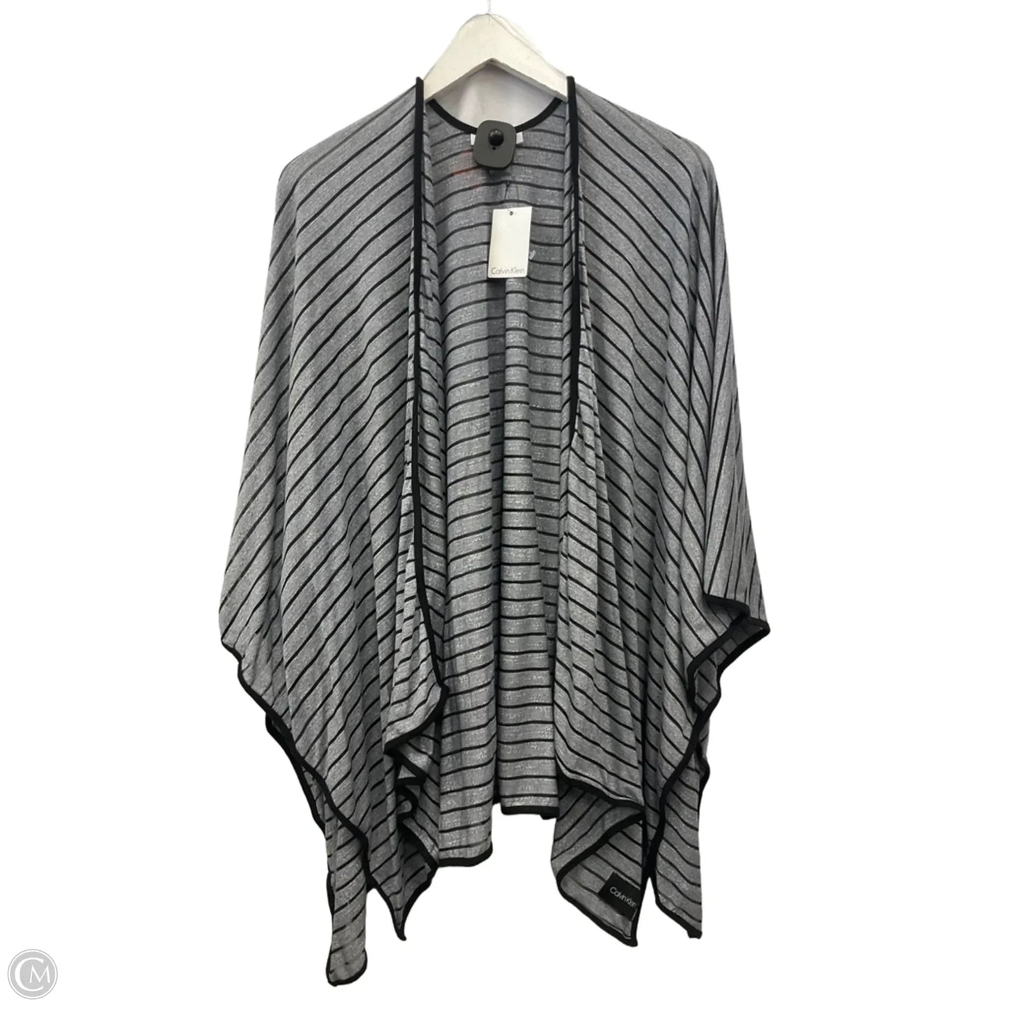 Shawl By Calvin Klein In Striped Pattern, Size: Osfm