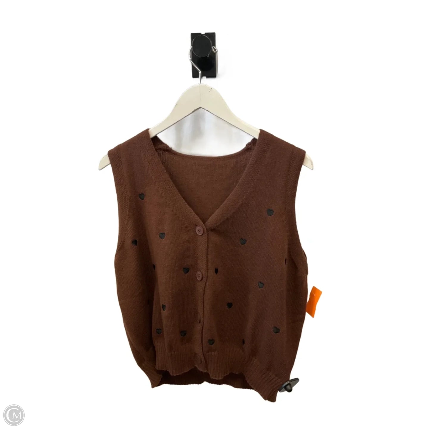 Vest Sweater By Shein In Brown, Size: 3x