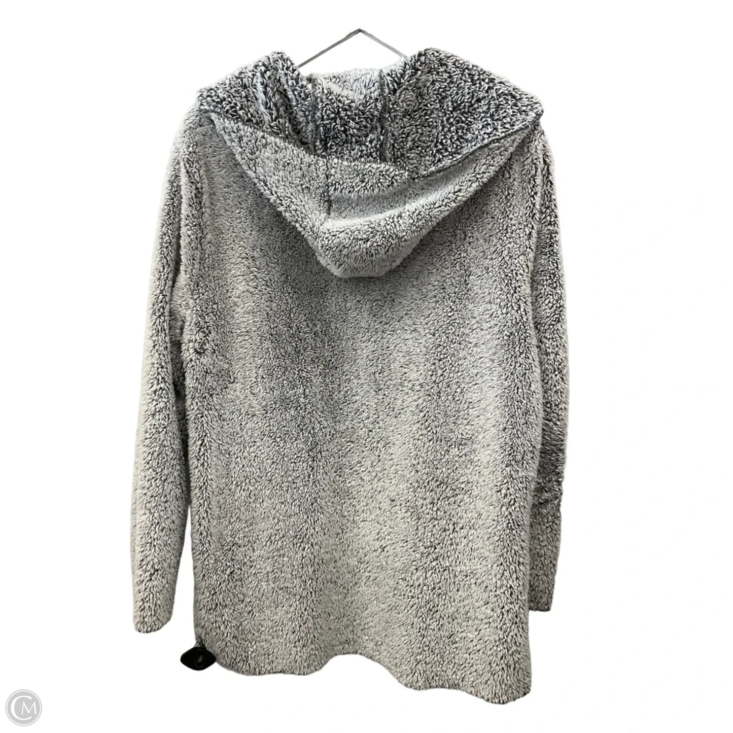 Sweater Cardigan By Pink In Grey, Size: Osfm