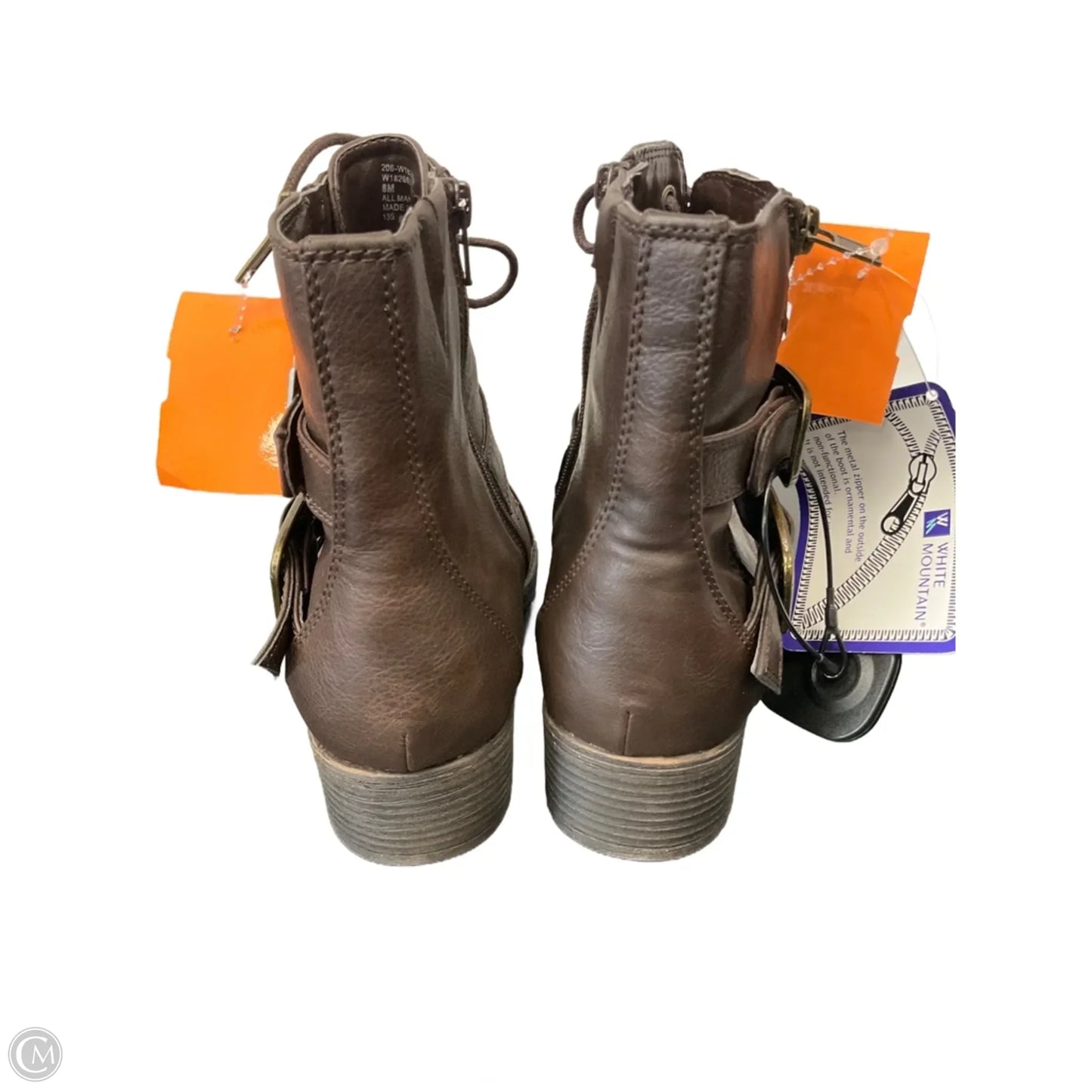 Boots Ankle Heels By White Mountain In Brown, Size: 8