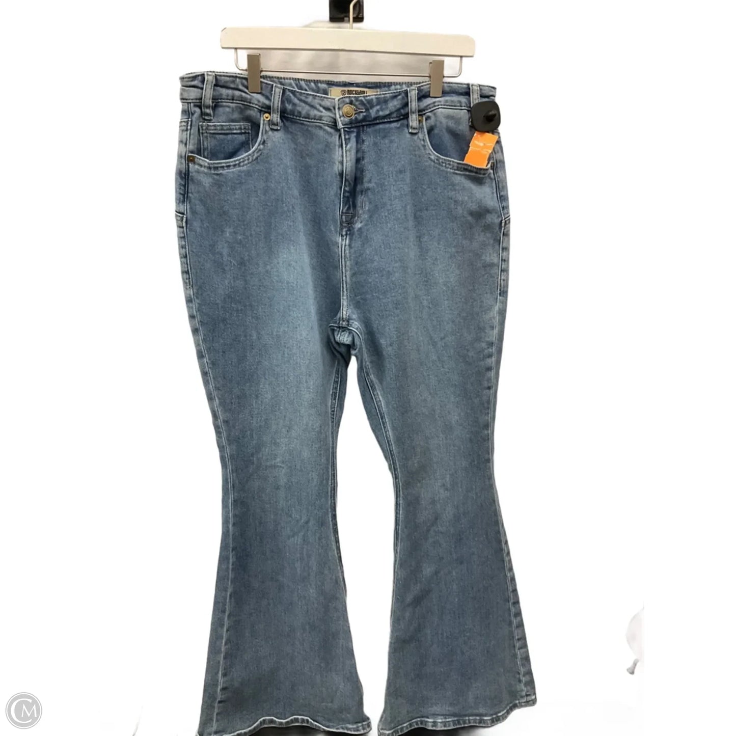 Jeans Flared By Rock & Roll In Blue Denim, Size: 14