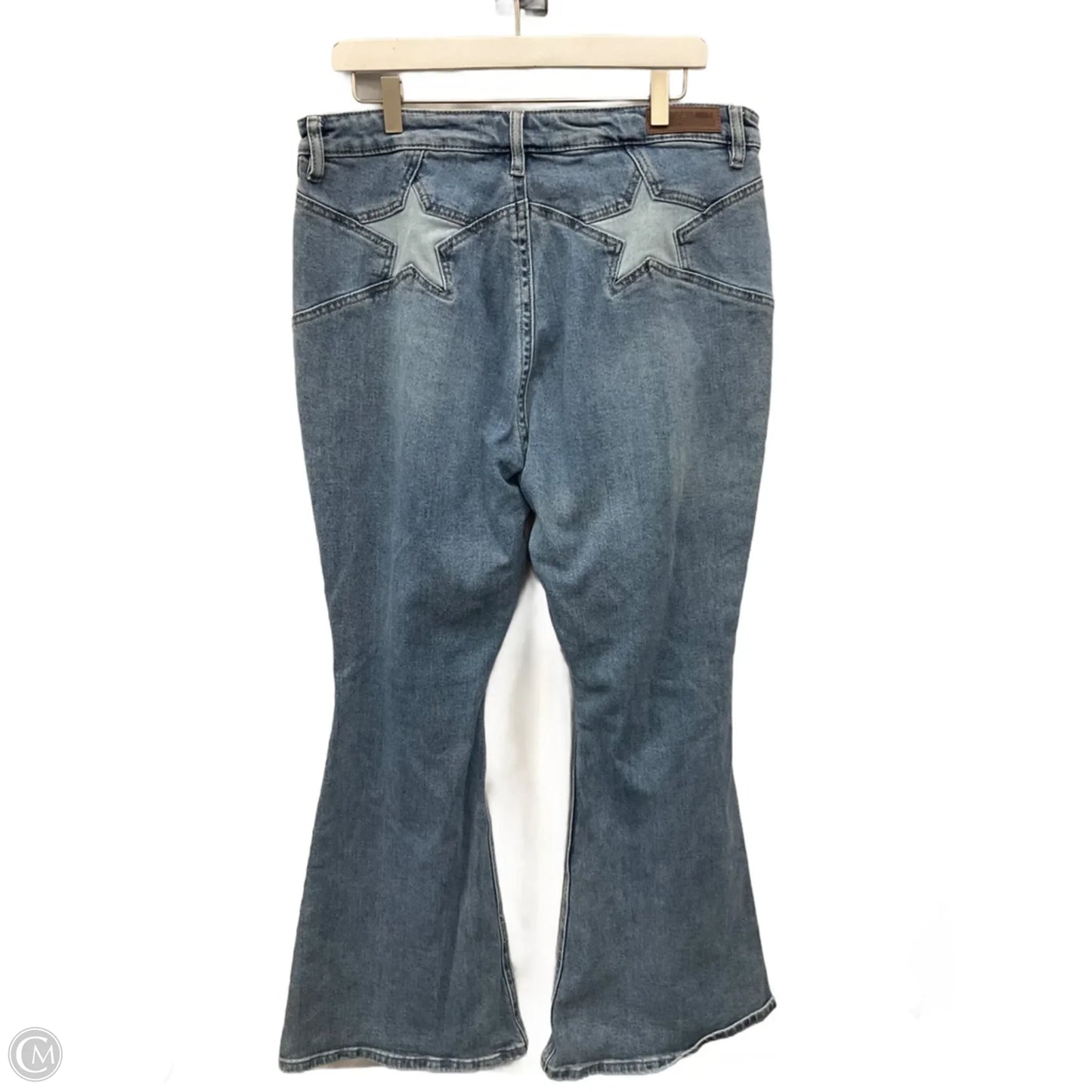 Jeans Flared By Rock & Roll In Blue Denim, Size: 14