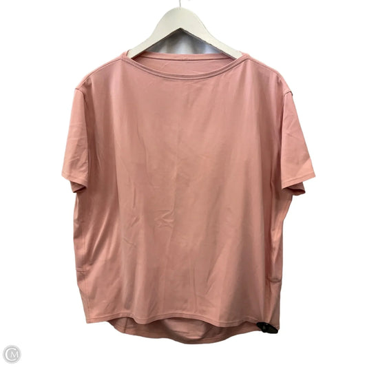 Athletic Top Short Sleeve By Lululemon In Pink, Size: M