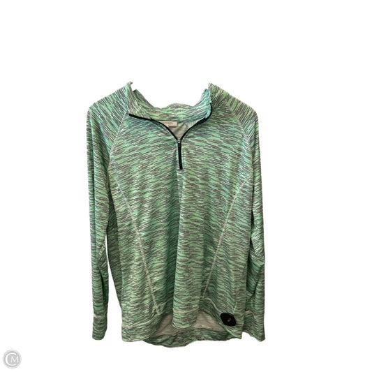 Athletic Top Long Sleeve Collar By Talbots In Blue & Green, Size: Xl