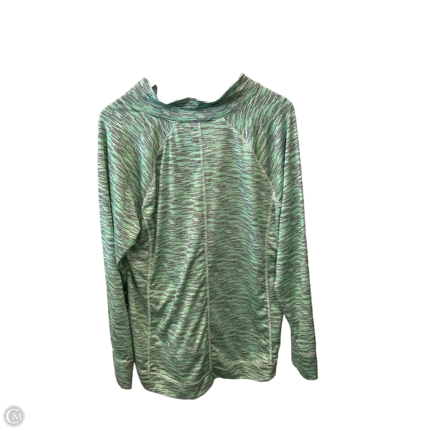 Athletic Top Long Sleeve Collar By Talbots In Blue & Green, Size: Xl