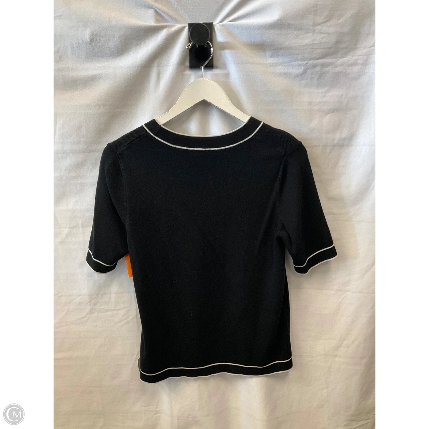 Top Short Sleeve By Talbots In Black, Size: Lp