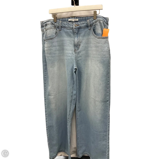 Jeans Cropped By Vanilla Star In Blue Denim, Size: Xl