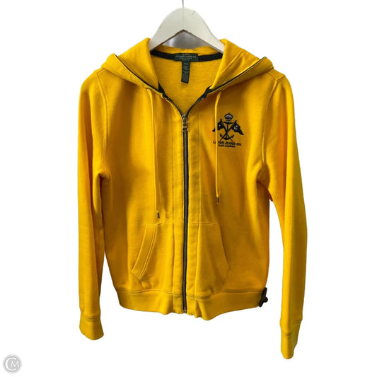 Sweatshirt Hoodie By Lauren By Ralph Lauren In Yellow, Size: Mp