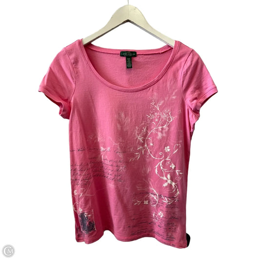 Top Short Sleeve By Lauren By Ralph Lauren In Pink, Size: M