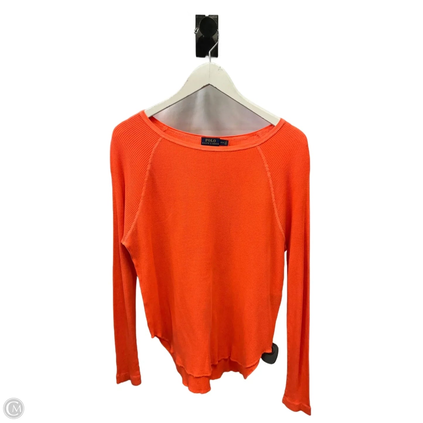 Top Long Sleeve Basic By Polo Ralph Lauren In Orange, Size: M