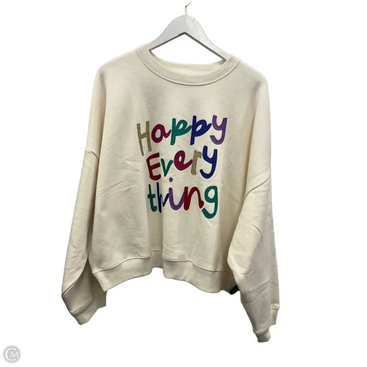 Top Long Sleeve By Gap In Cream, Size: Xl