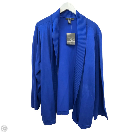 Cardigan By Designer Originals In Blue, Size: 1x