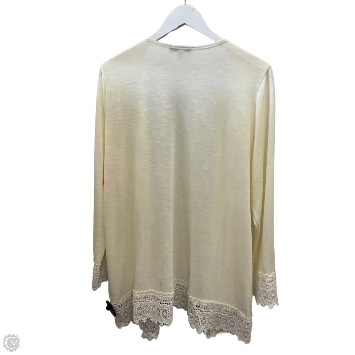 Cardigan By Studio Works In Cream, Size: 1x