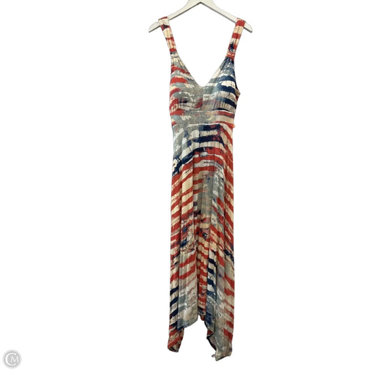 Dress Casual Maxi By American Rag In Blue & Red & White, Size: L