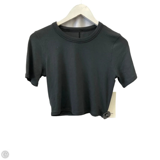 Athletic Top Short Sleeve By Lululemon In Grey, Size: M