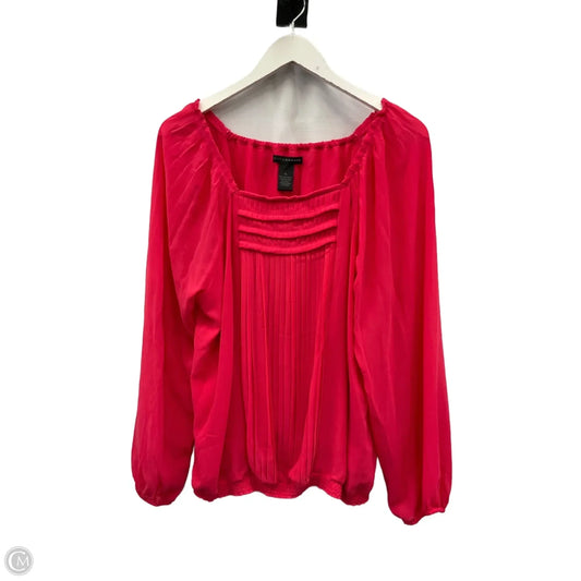 Top Long Sleeve By Grace Elements In Plaid Pattern, Size: Xl