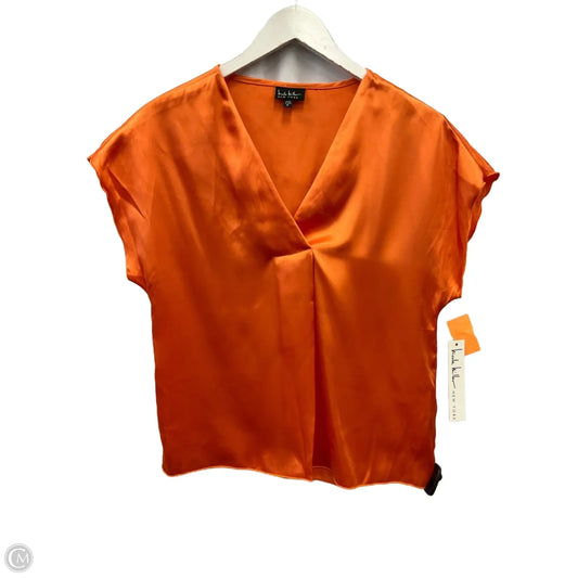 Top Short Sleeve By Nicole Miller In Orange, Size: S