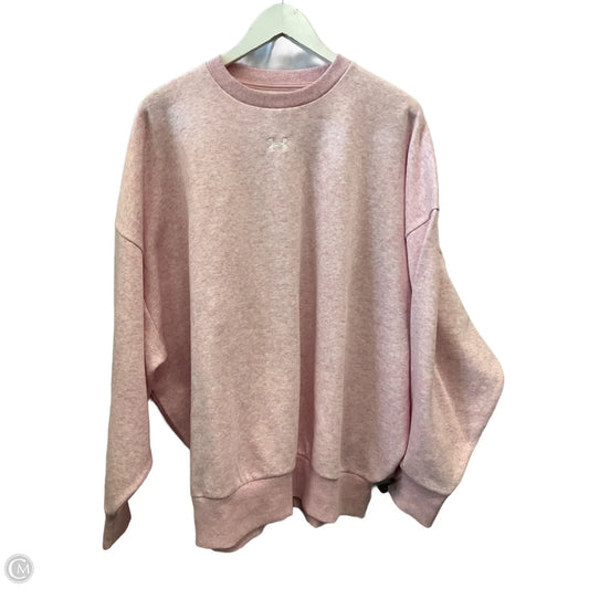 Athletic Sweatshirt Crewneck By Under Armour In Pink, Size: Xl