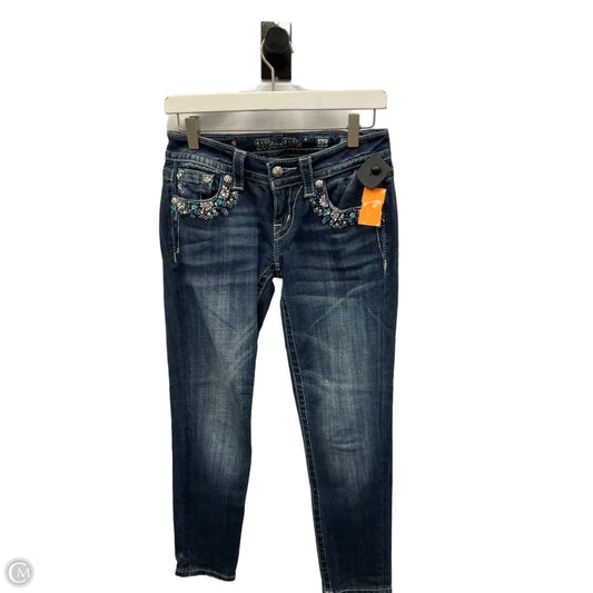 Jeans Cropped By Miss Me In Blue Denim, Size: 2