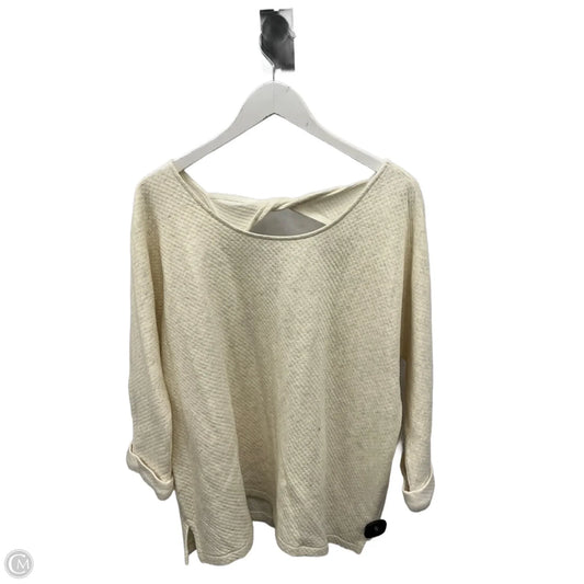 Top 3/4 Sleeve By Talbots In Cream, Size: 2x