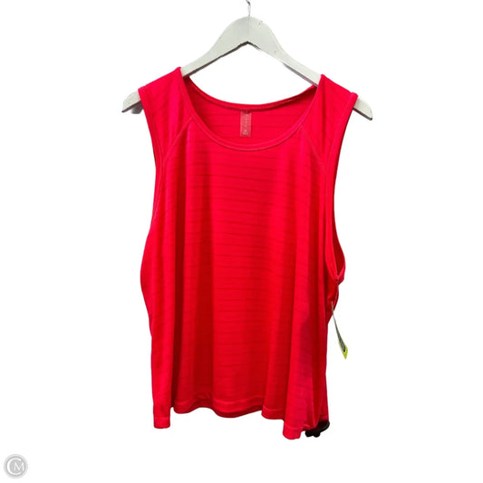 Athletic Tank Top By Clothes Mentor In Coral, Size: 2x