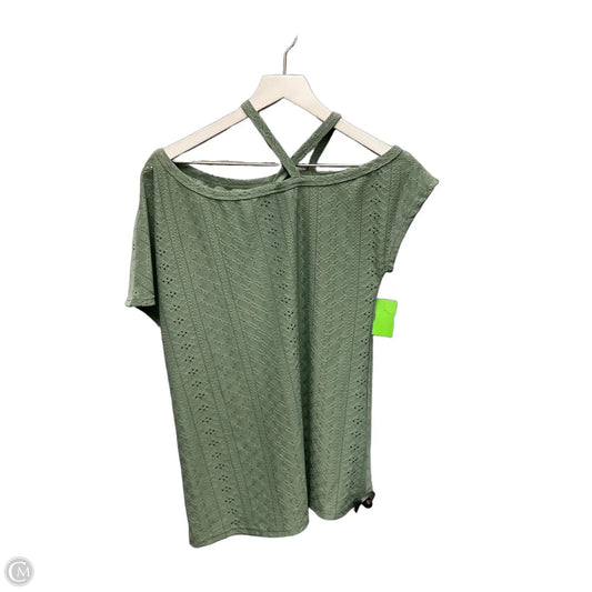 Top Short Sleeve By Cmf In Green, Size: L