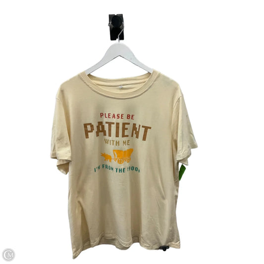 Top Short Sleeve By Cmf In Yellow, Size: 2x