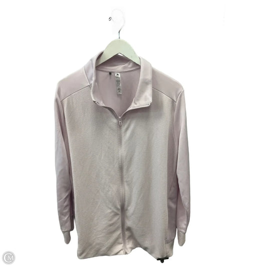 Athletic Jacket By Adidas In Pink, Size: 1x
