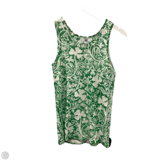 Tank Top By Bella + Canvas In Green & White, Size: Xl