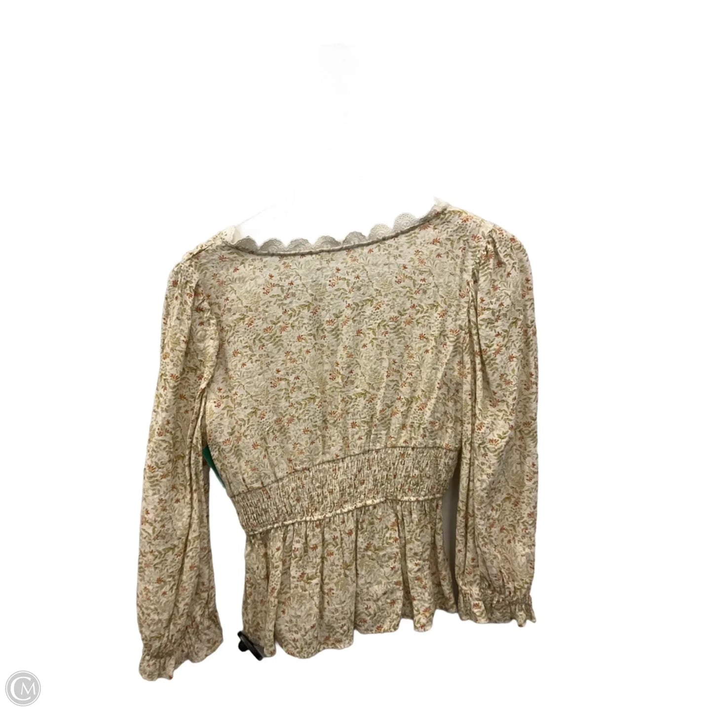 Top 3/4 Sleeve By Mine In Cream, Size: M
