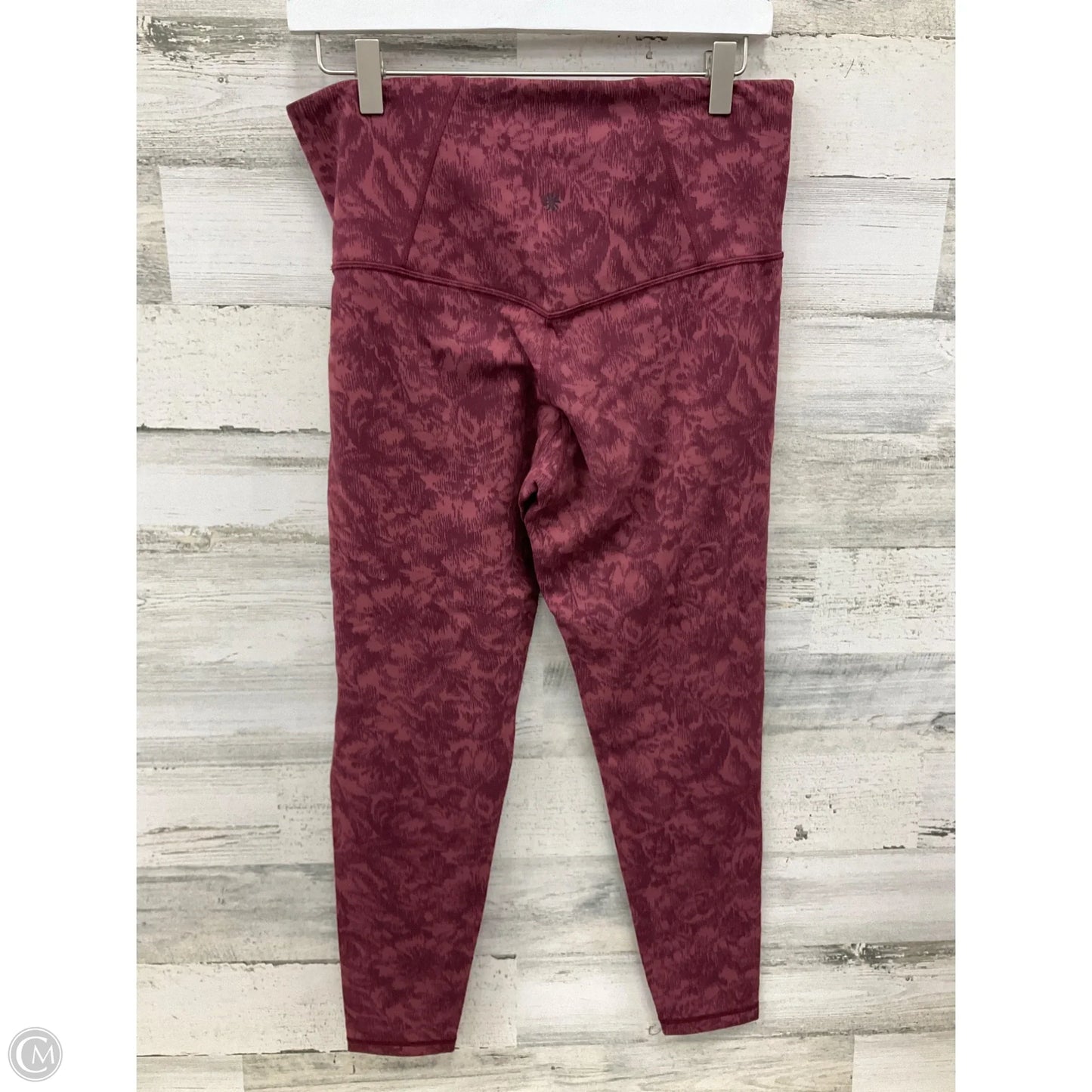 Athletic Leggings Capris By Athleta In Maroon, Size: 1x