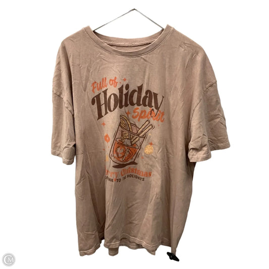 Top Short Sleeve By Maurices In Mauve, Size: 1x