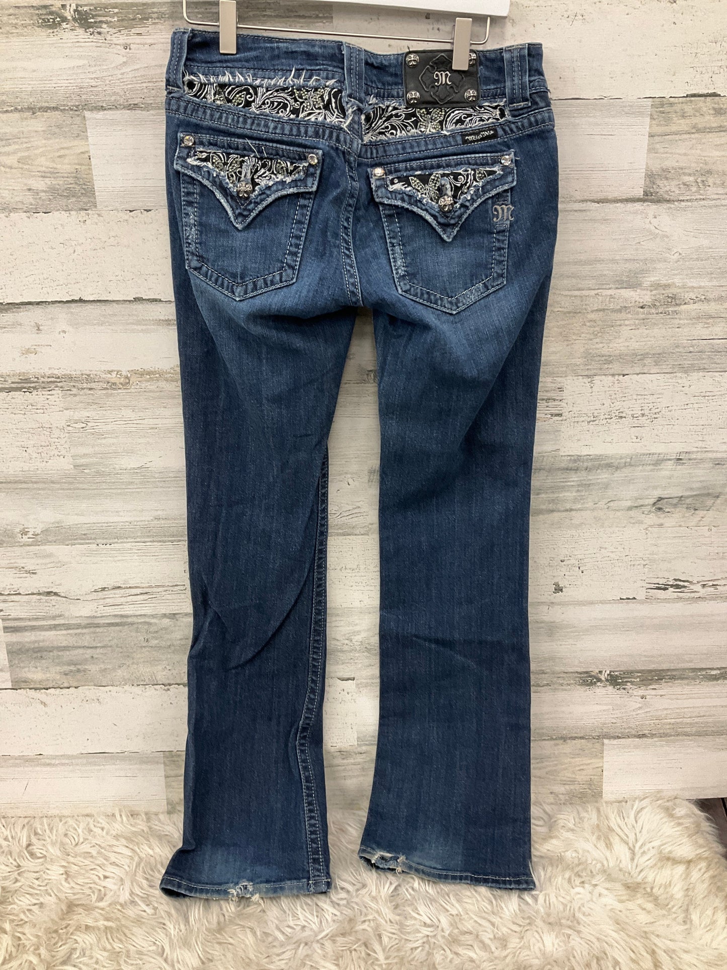 Jeans Flared By Miss Me In Blue Denim, Size: 10