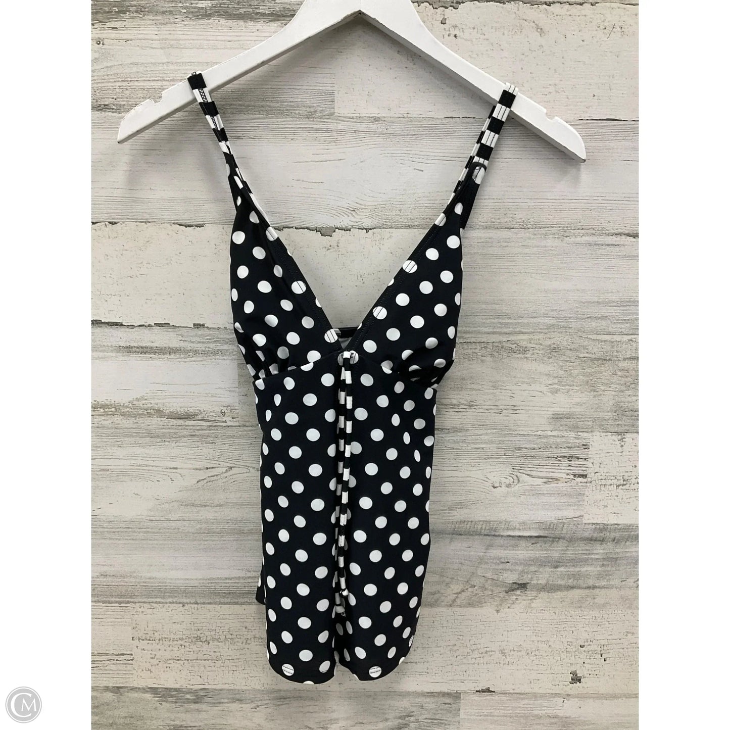 Swimsuit Top By Clothes Mentor In Black & White, Size: S