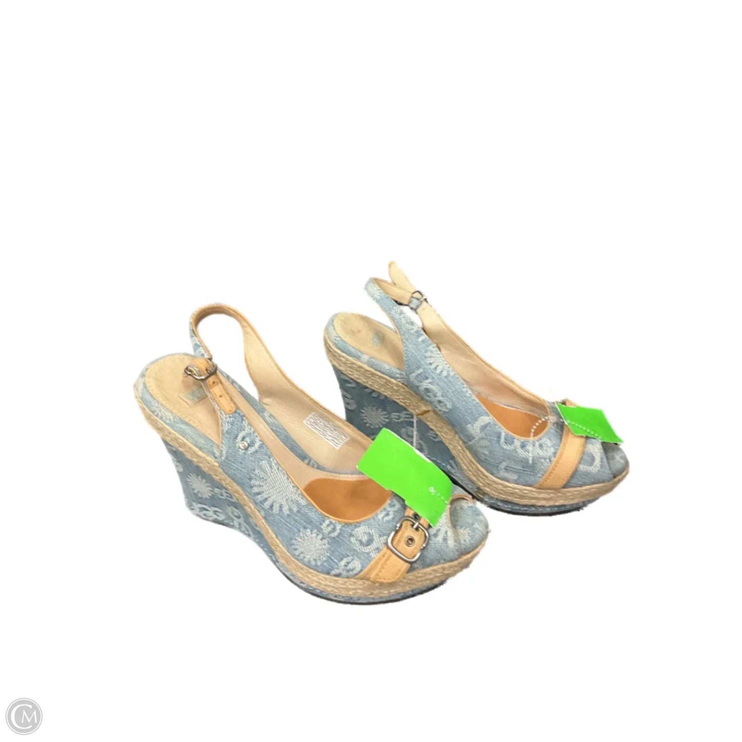 Sandals Designer By Ugg In Blue Denim, Size: 7.5