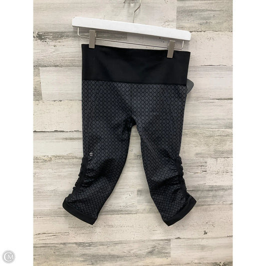 Athletic Leggings Capris By Lululemon In Black & Grey, Size: 6