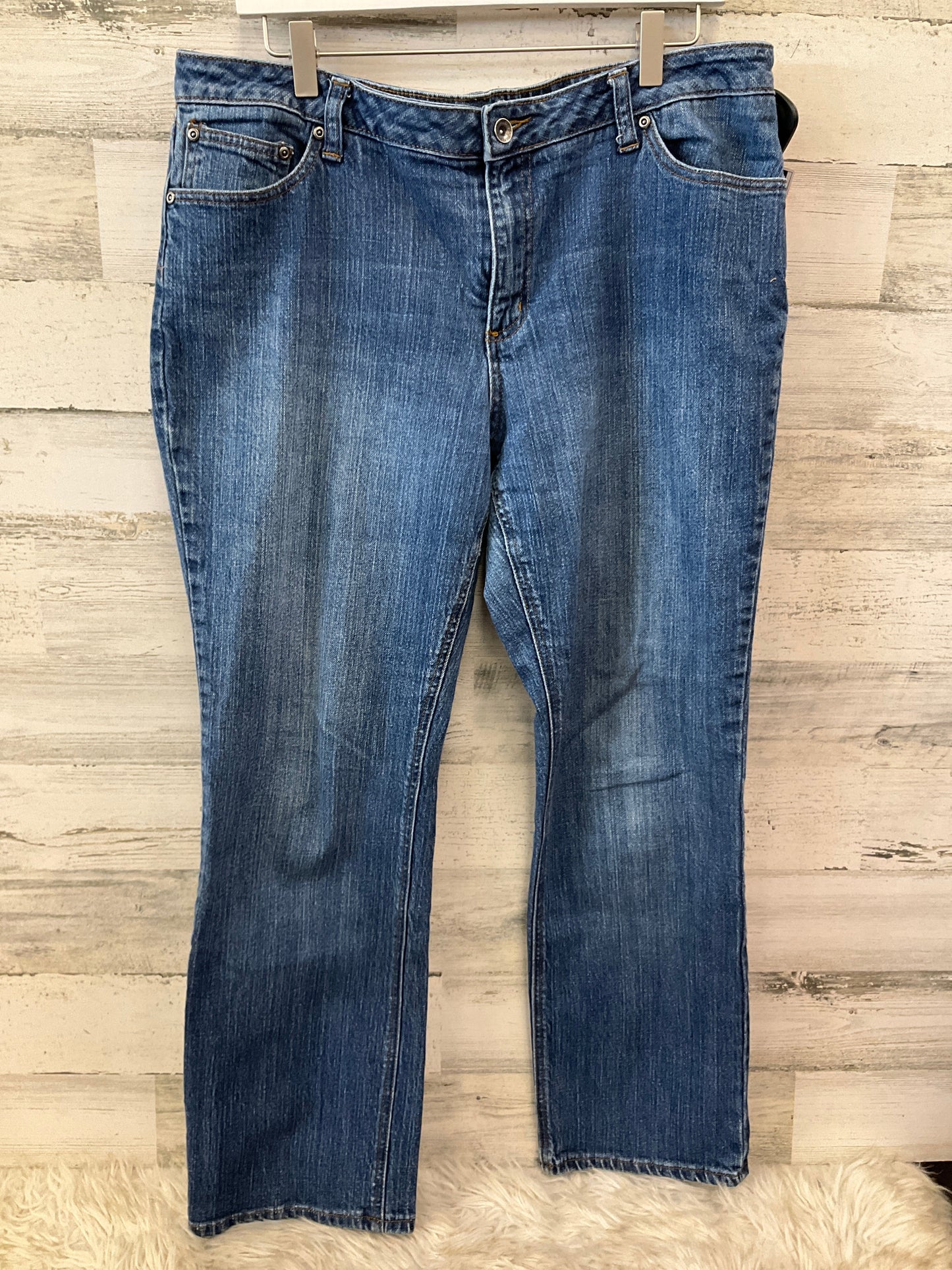 Jeans Straight By St Johns Bay In Blue Denim, Size: 16