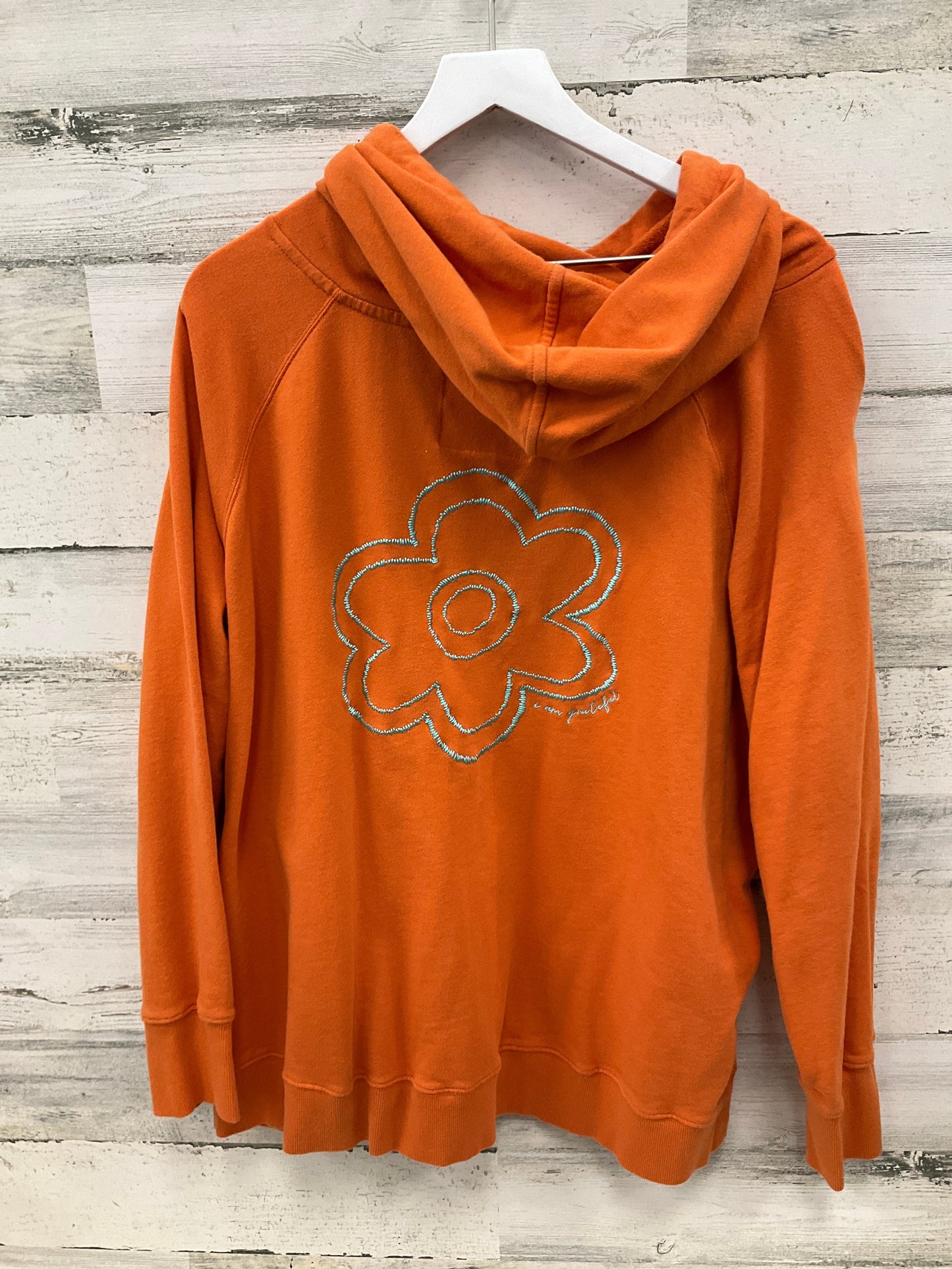 Sweatshirt Hoodie By Peace Love World In Orange, Size: 2x