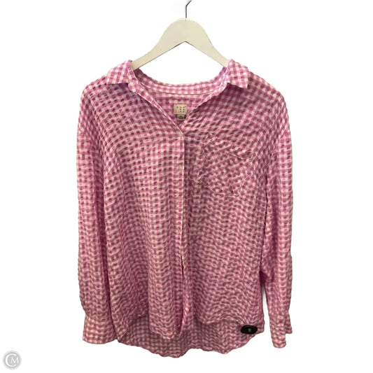Top Long Sleeve By A New Day In Pink, Size: Xl