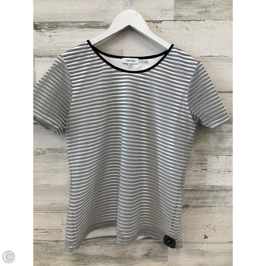 Top Short Sleeve By Calvin Klein In White, Size: M