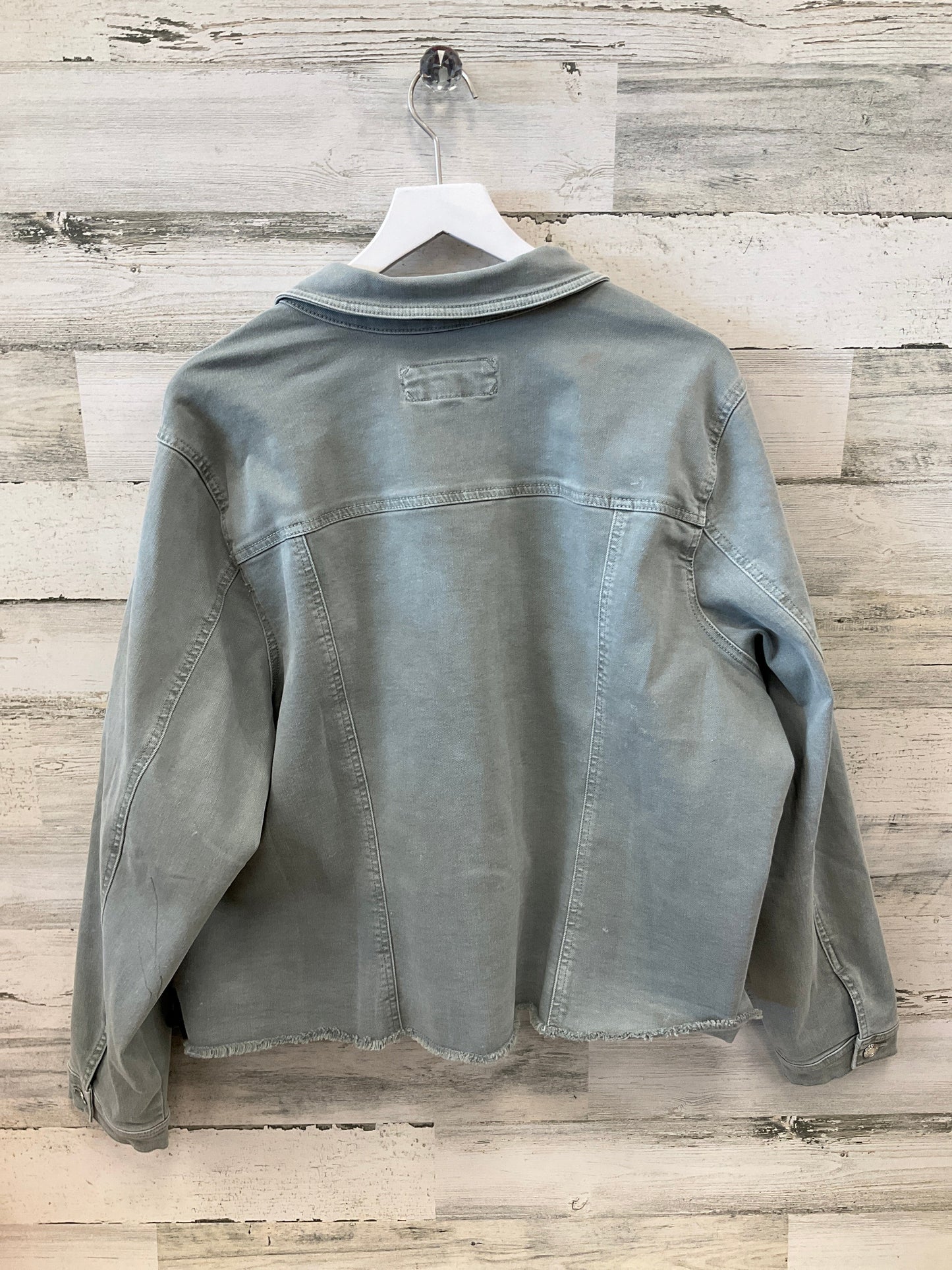 Jacket Denim By Maurices In Green, Size: 2x