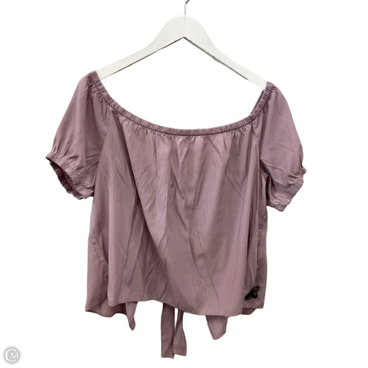 Top Short Sleeve By Express In Purple, Size: Xl