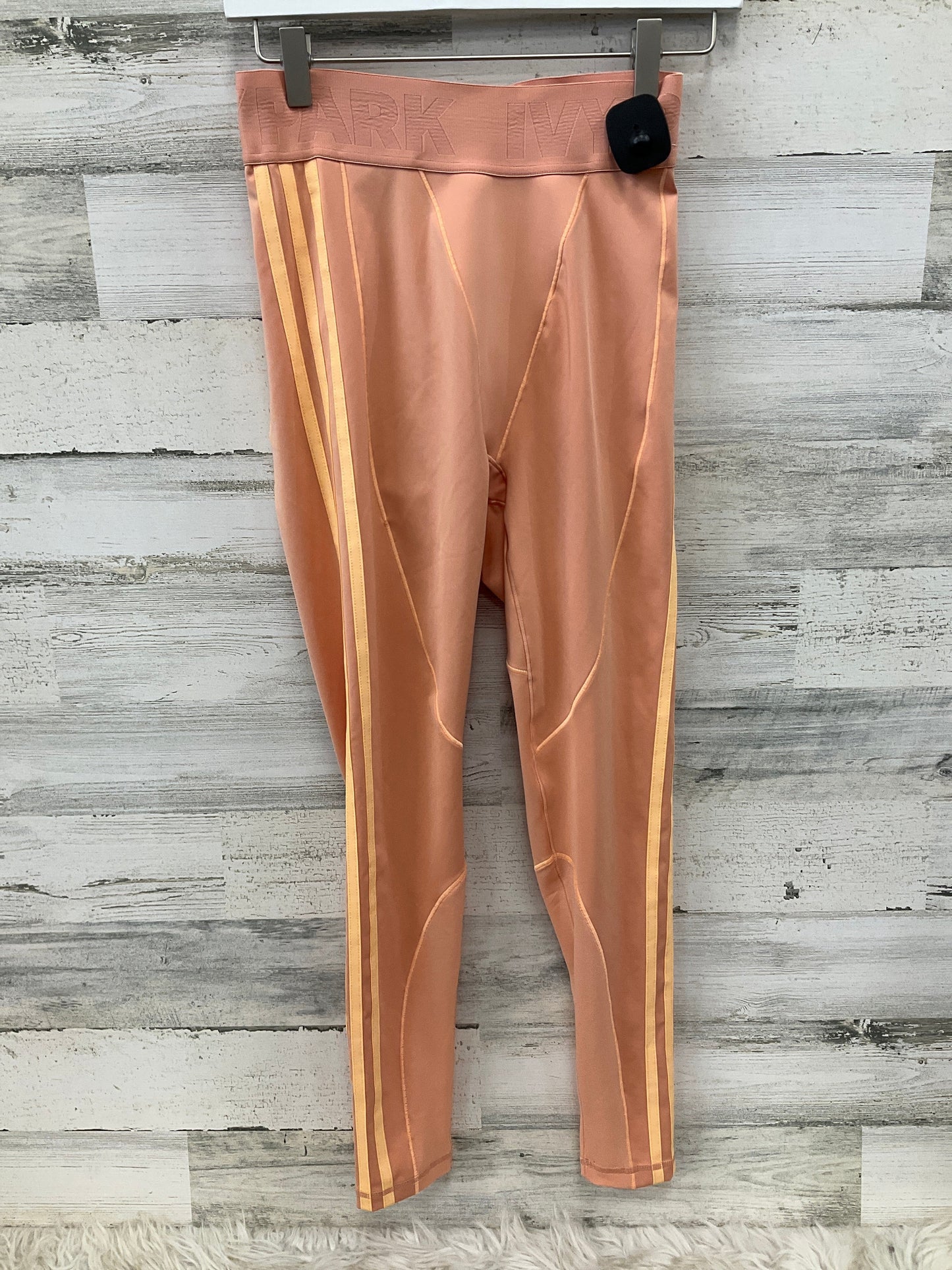 Athletic Leggings By Adidas In Peach, Size: M