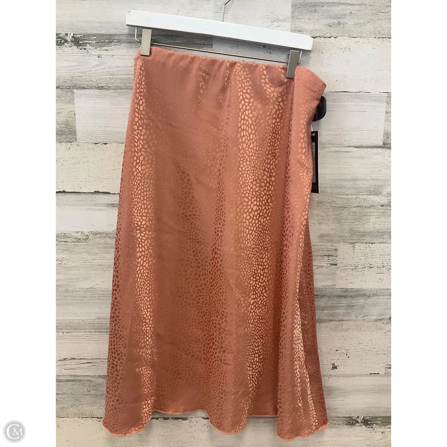 Skirt Midi By Nicole Miller In Peach, Size: Xl