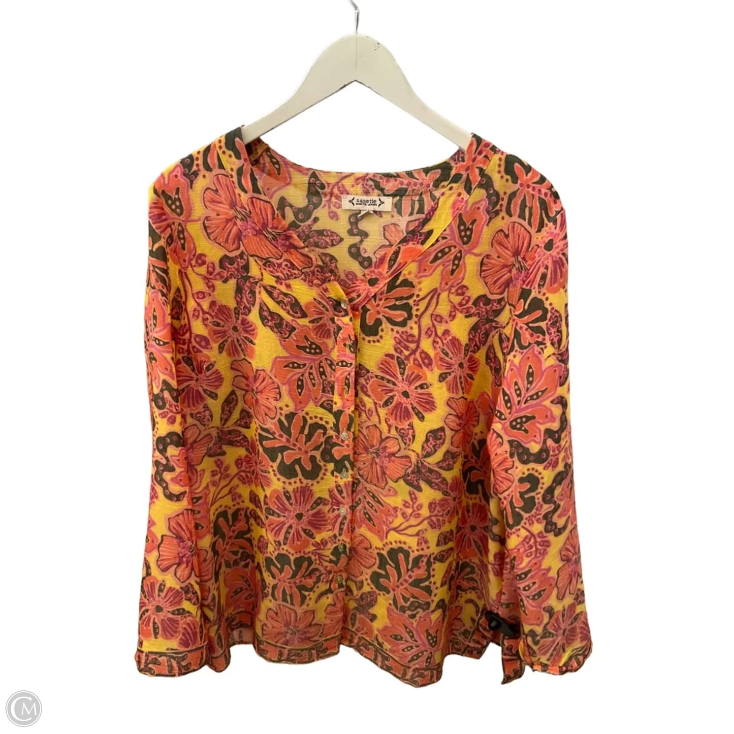 Top Long Sleeve By Nanette Lepore In Multi-colored, Size: L