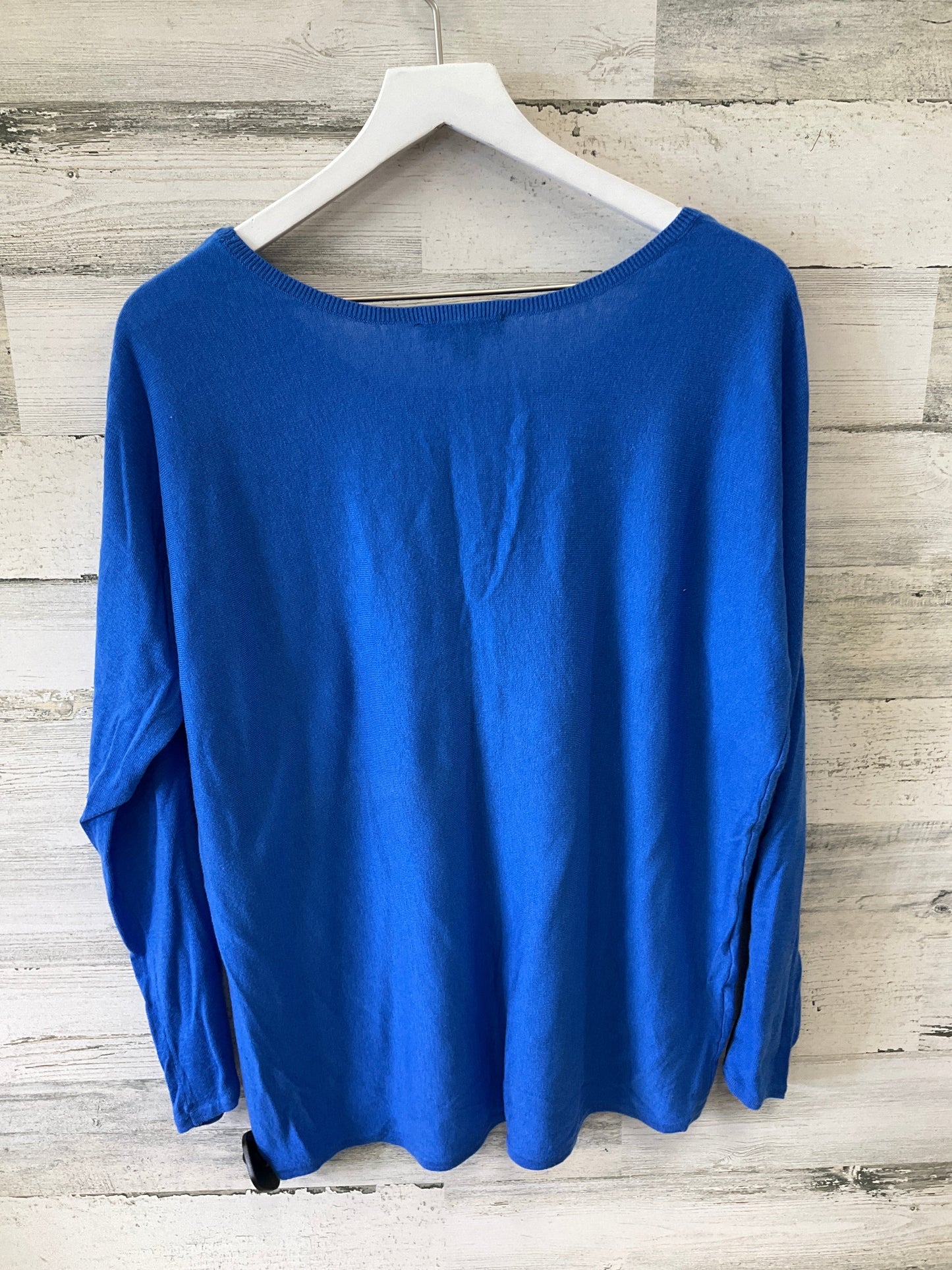 Top Long Sleeve By Ann Taylor In Blue, Size: L