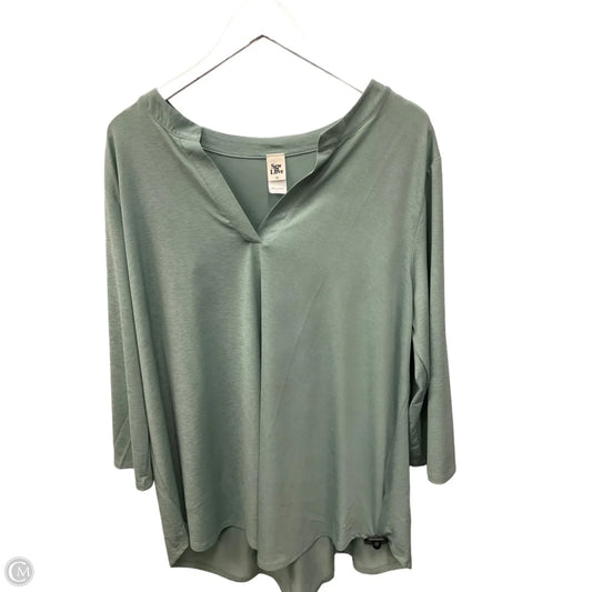 Top 3/4 Sleeve By Sew In Love In Green, Size: 2x